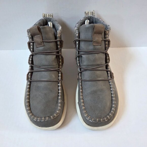 Hey Dude Eloise Boots Womens 8 Granite Gray Recycled Leather Ankle Booties - Picture 4 of 10